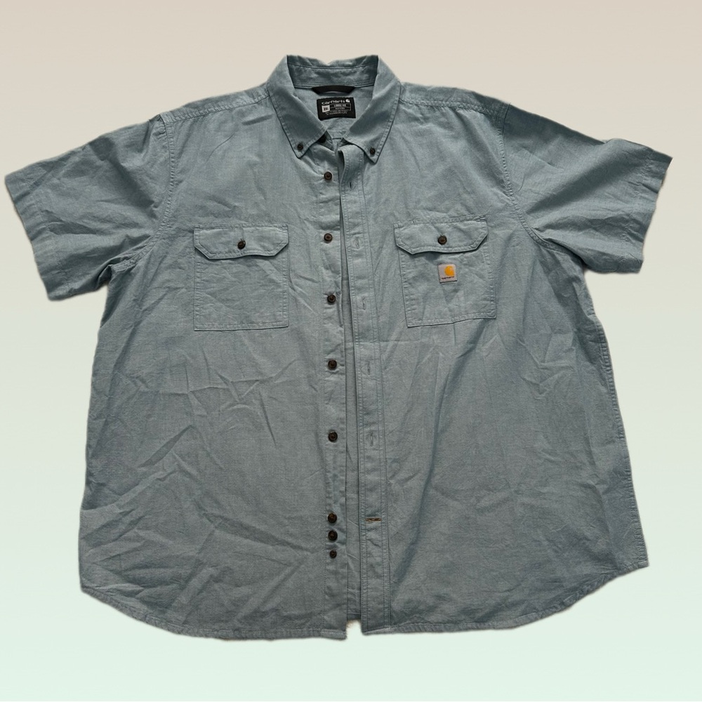 Carhartt Utility WorkWear, Loose Fit,Chest Pockets Button Up Shirt 100% Cotton